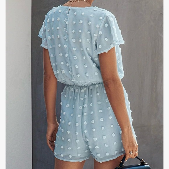 NWT BTFBM V Neck Swiss Dot Romper - Picture 10 of 11